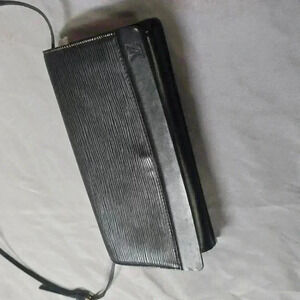 Louis vuitton black leather clutch or wallet purse great condition